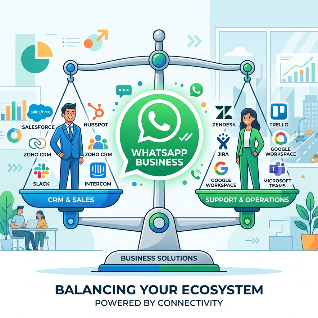 Illustration of scales comparing pricing models of various WhatsApp Business Solution Providers
